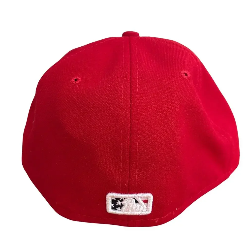 New York Yankees New Era 59Fifty Red Star Stripes Fitted Hat Cap 7 1/4 Cool Base